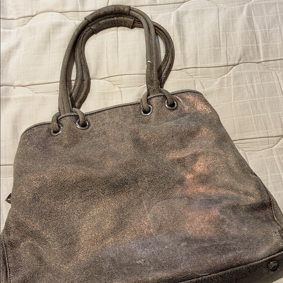 Copper metallic suede bag - Picture 13 of 14